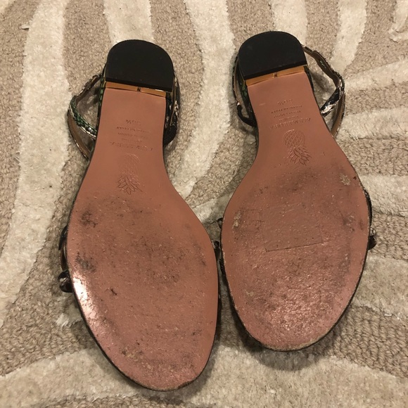 Aquazzura Serpentine Sandal in Jungle Green - Picture 4 of 5